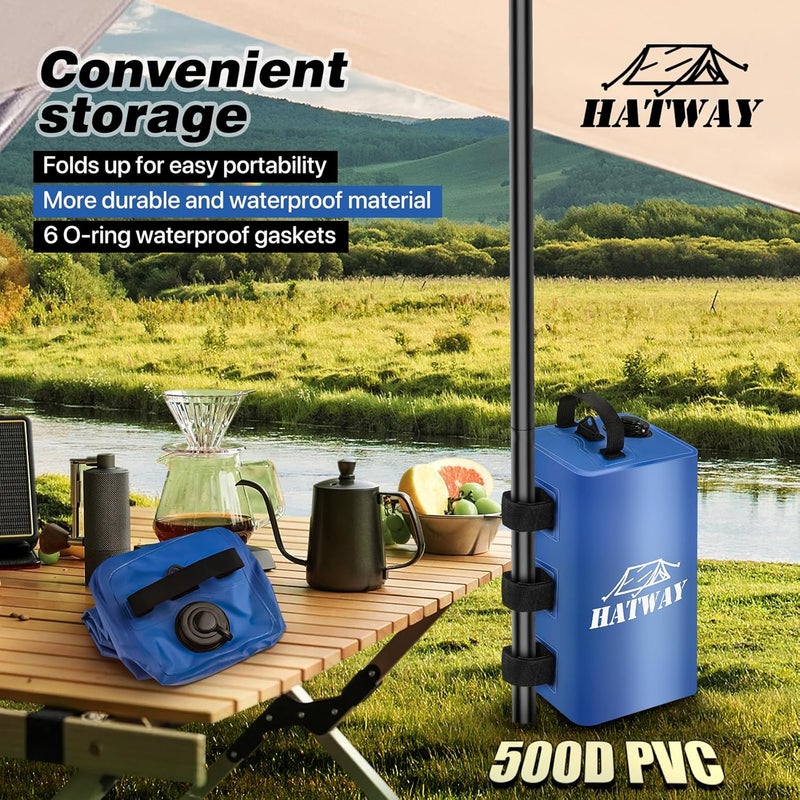 Hatway Canopy Water Weight Bag,88 LBS Water Tent Weights Set of 4 Leg Weights for Pop Up Canopy,Gazebo,Canopies,Tent-4 * 10L-Blue - Image 2